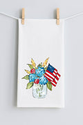 FLAG FLORAL JAR TEA TOWEL