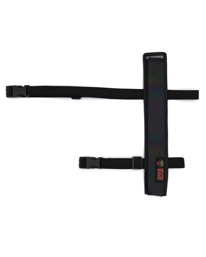 Flash reflective fan holster dual adjustable waist and thigh straps