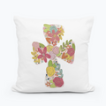 FLORAL CROSS SQUARE PILLOW