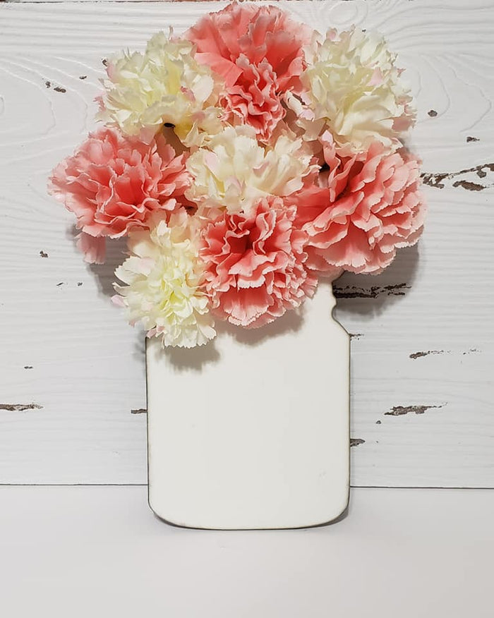 Flower mason jar with acrylic feet included