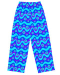 Flower Power Blue Wide Leg Pants, Wide Leg Pants, - One Stop Rave
