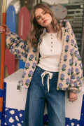 Flowered Sherpa Jacket