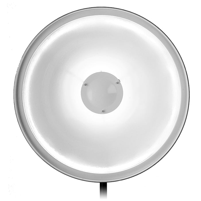 Fotodiox Pro Beauty Dish with Profoto Speedring for Profoto and Compatible - All Metal, Soft White Interior