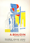 Galerie Louise Leiris - Peintures by André Beaudin, 1957 - Mourlot Editions - Fine_Art - Poster - Lithograph - Wall Art - Vintage - Prints - Original