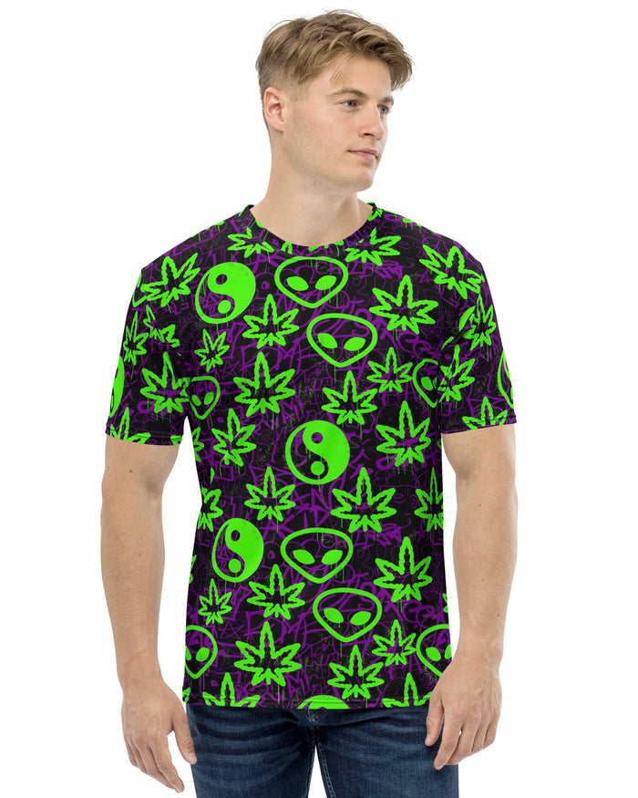Ganja Graffiti T-Shirt, T-Shirt, - One Stop Rave