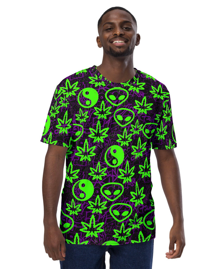 Ganja Graffiti T-Shirt, T-Shirt, - One Stop Rave