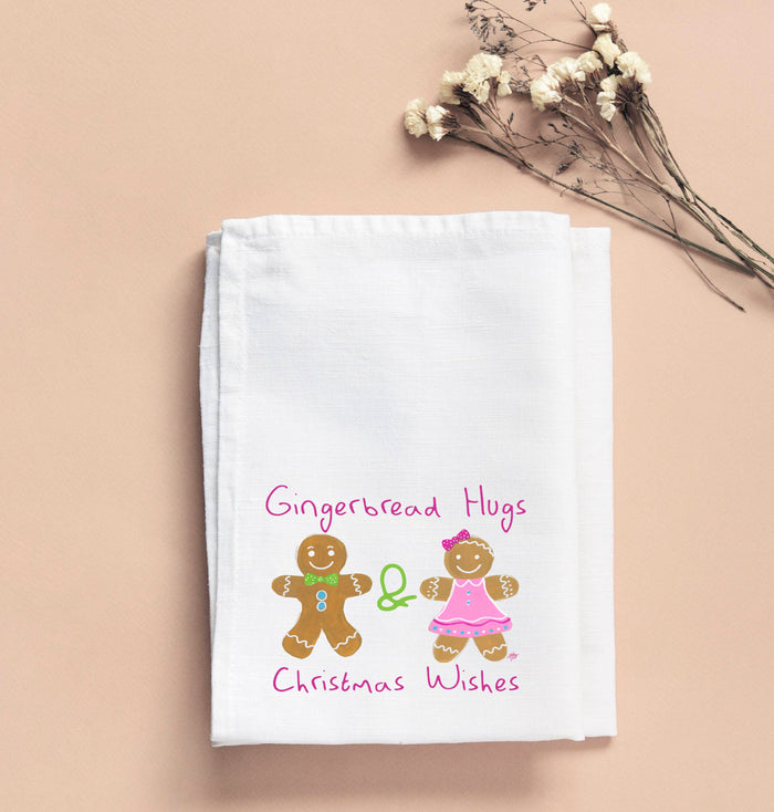 Haley Gingerbread Boy & Girl Tea Towel
