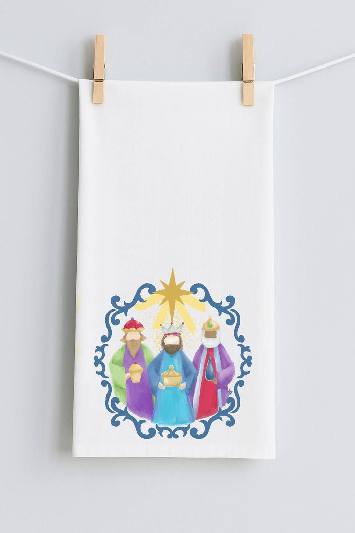 Haley's Colorful Wisemen Tea Towel