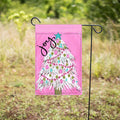 Haley's Pink Christmas Tree Garden Flag