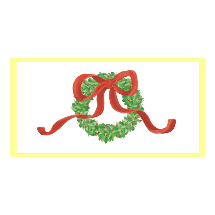 Haley's Wreath with Big Red Bow Lumbar Swap