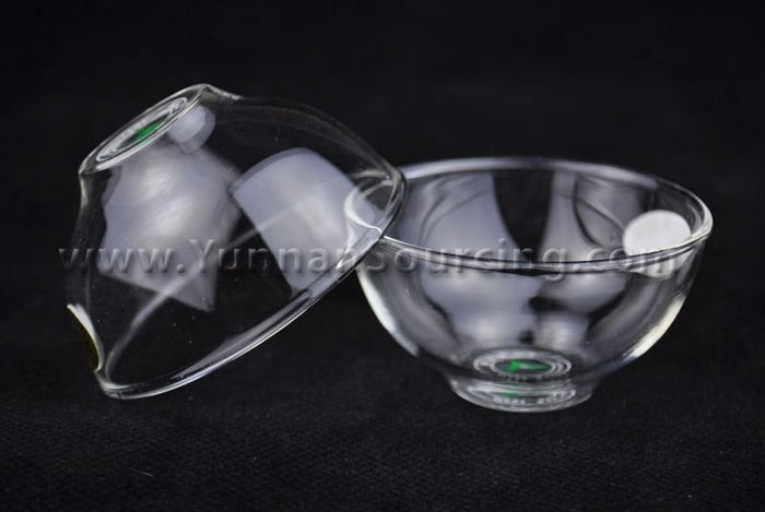 Heat-Tempered Glass Tea Cups "Wide" 50ml * Set of 4 | Yunnan Sourcing Tea Shop