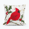 Holly Cardinal Pillow