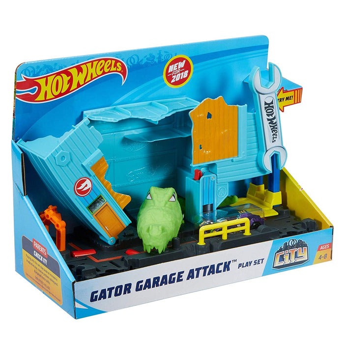 Hot Wheels City Gator Garage Attack Playset