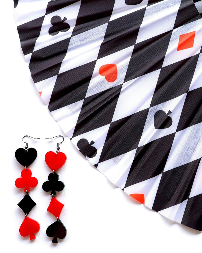 House of Cards Earrings, Dangle Earrings, - One Stop Rave