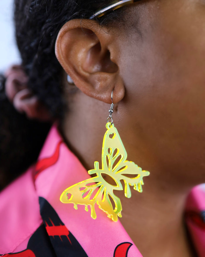 Butterfly Trip Earrings, Dangle Earrings, - One Stop Rave