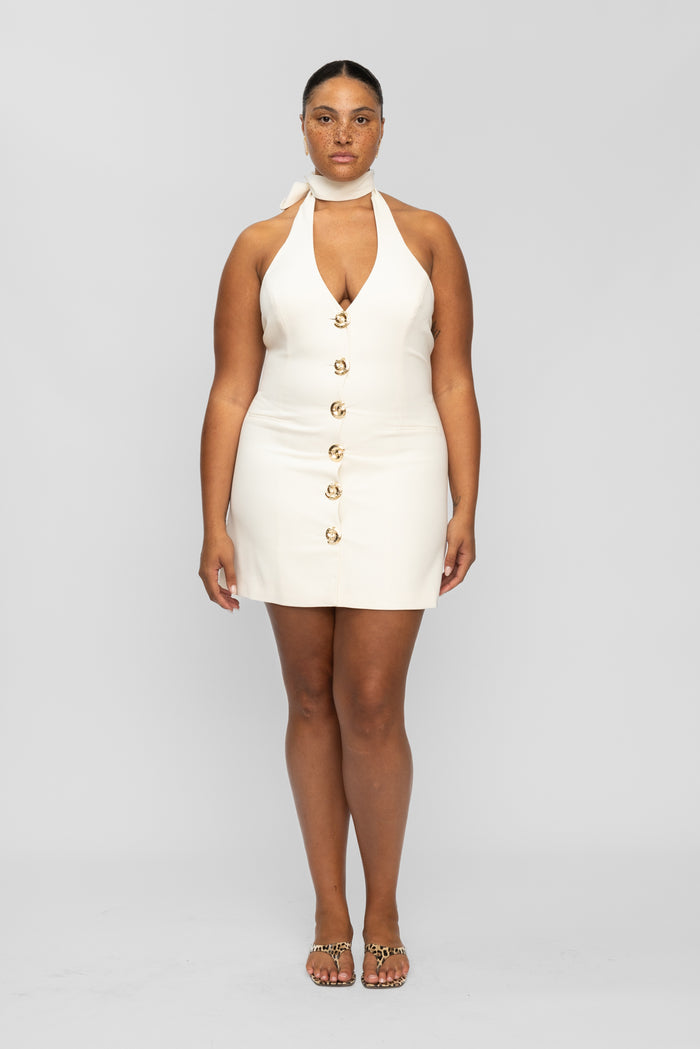 Irida Vest Dress - Ivory