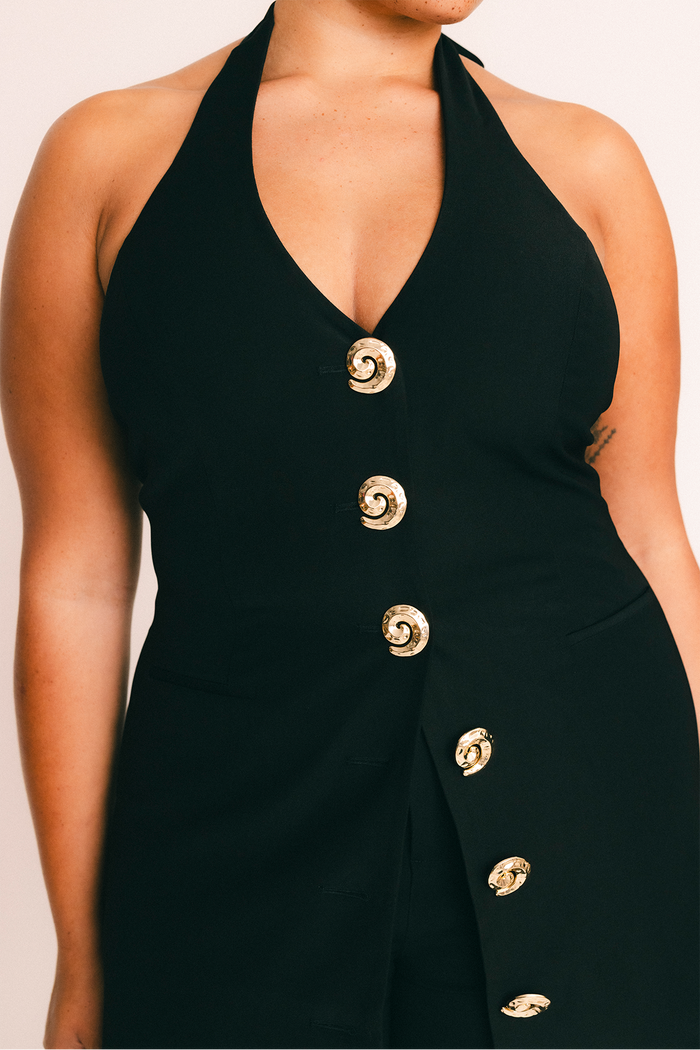 Irida Vest Dress - Noir