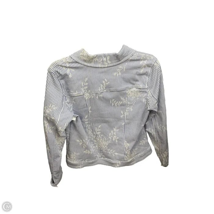Jacket Denim By Tribal In Blue & White, Size: Sp