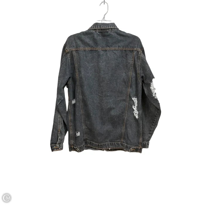 Jacket Denim By Umgee In Grey Denim, Size: L