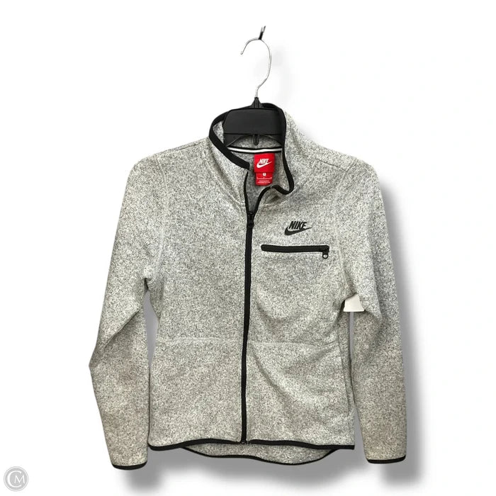 Jacket Fleece By Nike Apparel In Grey, Size: S