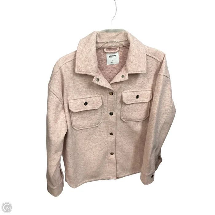 Jacket Shirt By Sonoma In Pink, Size: S