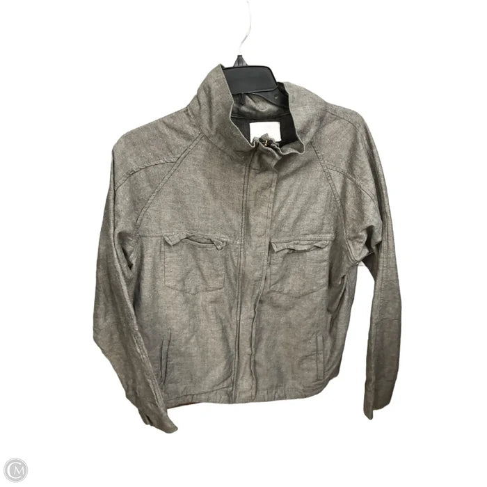 Jacket Utility By Clothes Mentor In Grey, Size: L