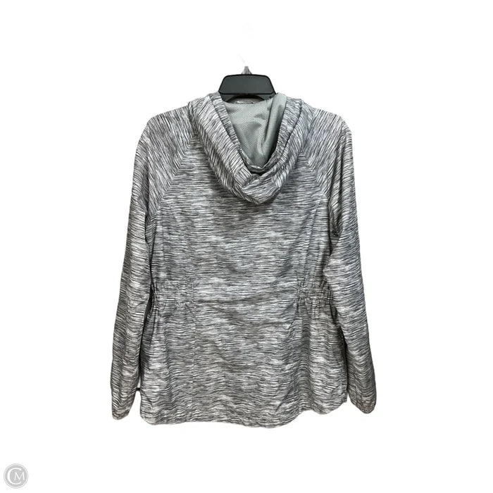 Jacket Windbreaker By New Balance In Grey, Size: L