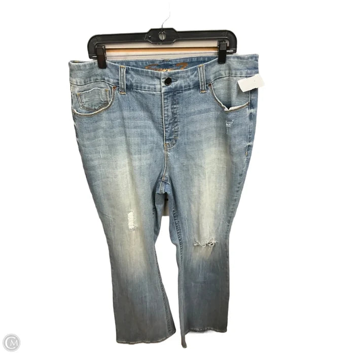 Jeans Boot Cut By Seven 7 In Blue Denim, Size: 18