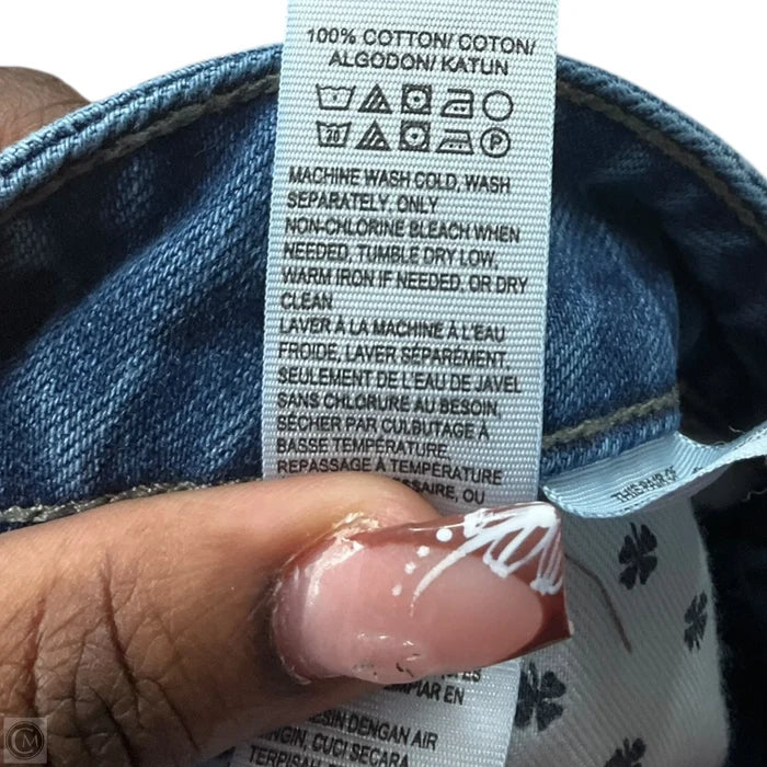 Jeans Cropped By Lucky Brand In Blue Denim, Size: 4