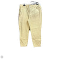 Jeans Cropped By Talbots In Yellow Denim, Size: 14