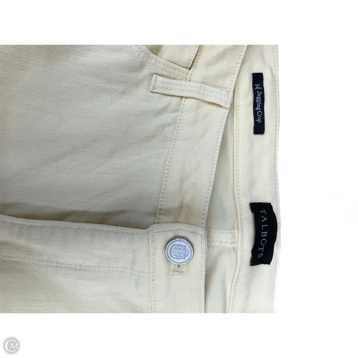Jeans Cropped By Talbots In Yellow Denim, Size: 14
