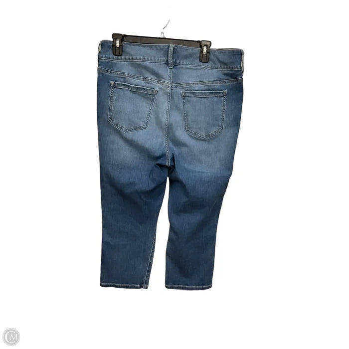 Jeans Cropped By Torrid In Blue Denim, Size: 16
