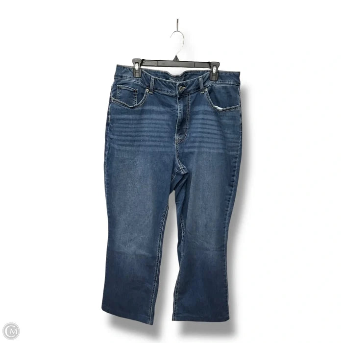 Jeans Flared By Maurices In Blue Denim, Size: 16