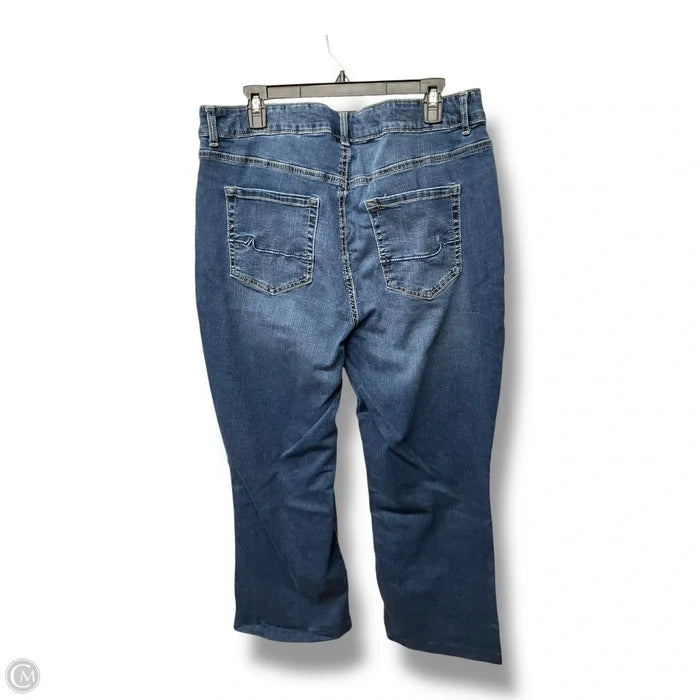 Jeans Flared By Maurices In Blue Denim, Size: 16