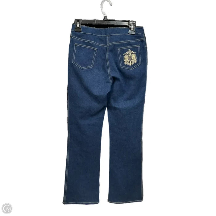 Jeans Flared By St. John In Blue Denim, Size: 2