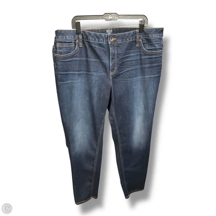 Jeans Skinny By Ana In Blue Denim, Size: 20