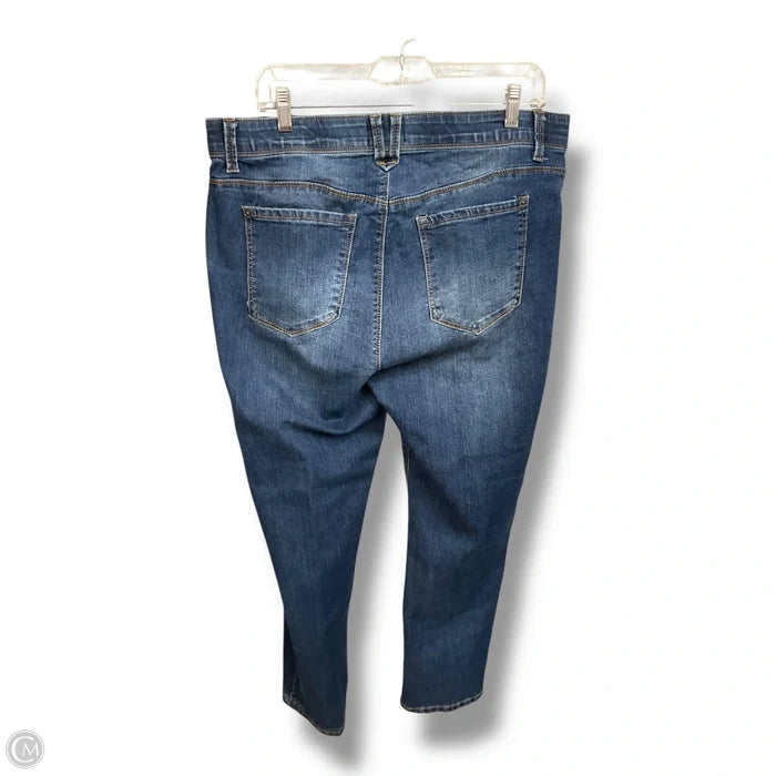 Jeans Skinny By Curve Appeal In Blue Denim, Size: 16