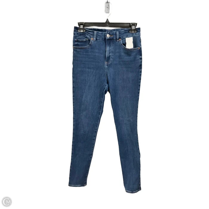 Jeans Skinny By Express In Blue Denim, Size: 4
