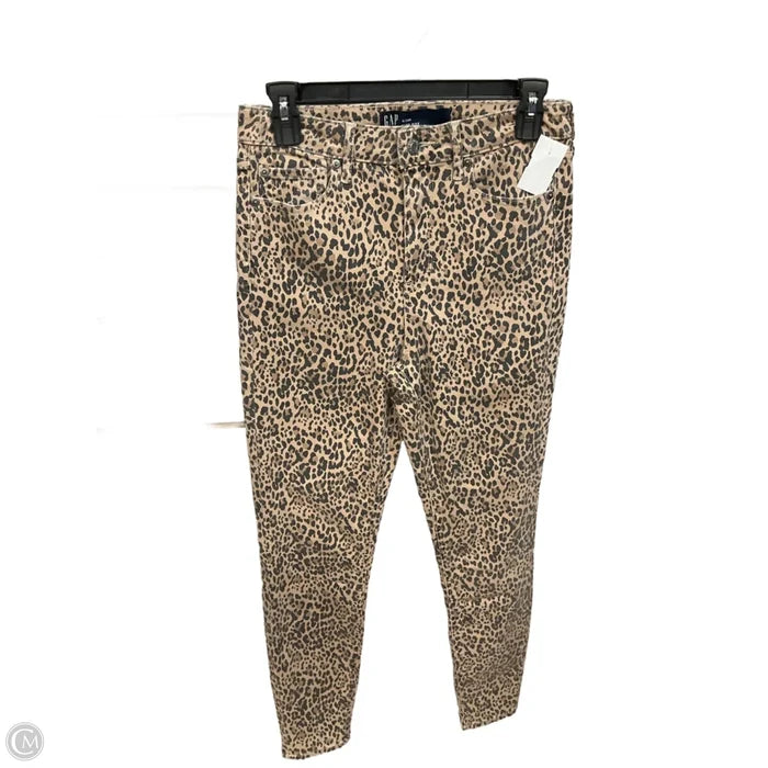 Jeans Skinny By Gap In Animal Print, Size: 6
