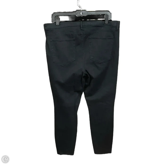Jeans Skinny By Loft In Black Denim, Size: 14