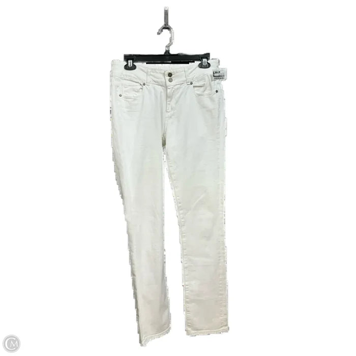 Jeans Skinny By Paige In White Denim, Size: 4