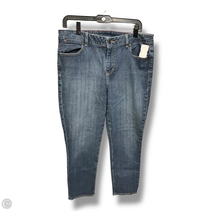 Jeans Skinny By Talbots In Blue Denim, Size: 14