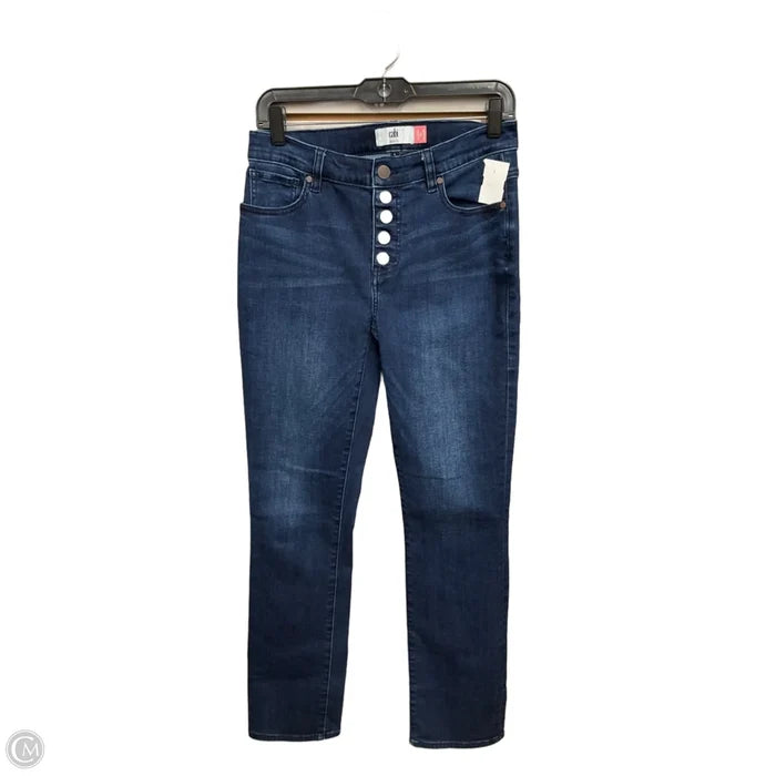 Jeans Straight By Cabi In Blue Denim, Size: 4