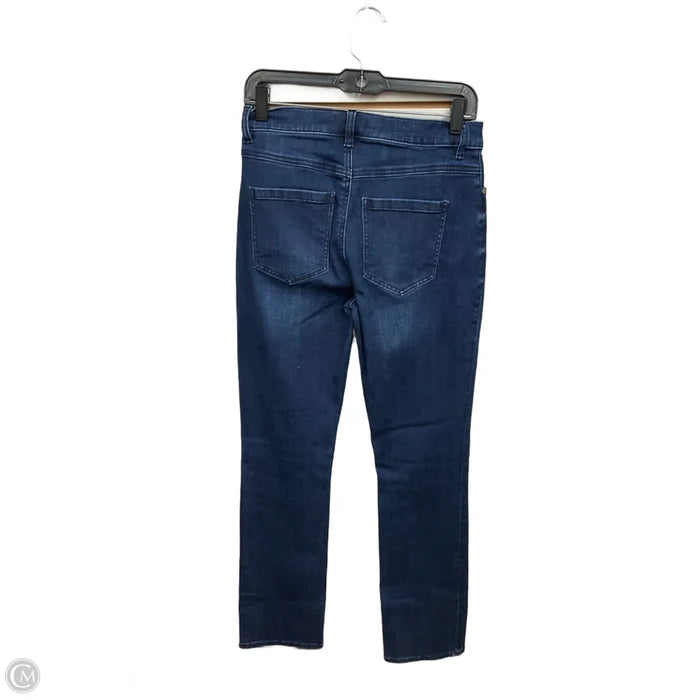Jeans Straight By Cabi In Blue Denim, Size: 4