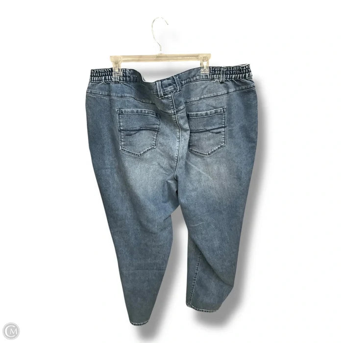 Jeans Straight By Catherines In Blue Denim, Size: 4x