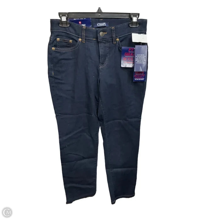 Jeans Straight By Chaps In Blue Denim, Size: 4