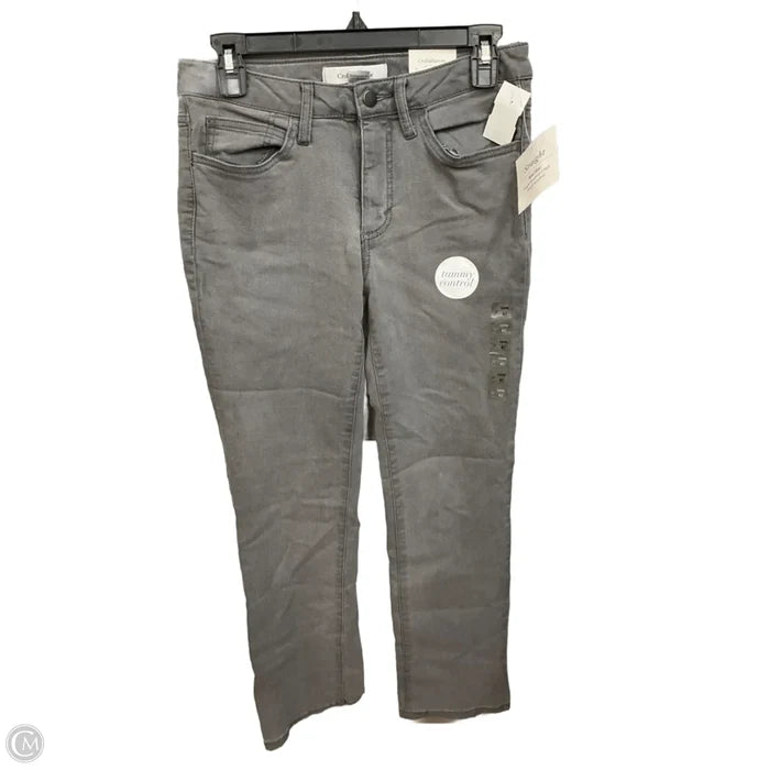 Jeans Straight By Croft And Barrow In Grey Denim, Size: 4