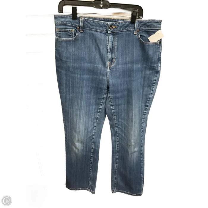 Jeans Straight By L.l. Bean In Blue Denim, Size: 16