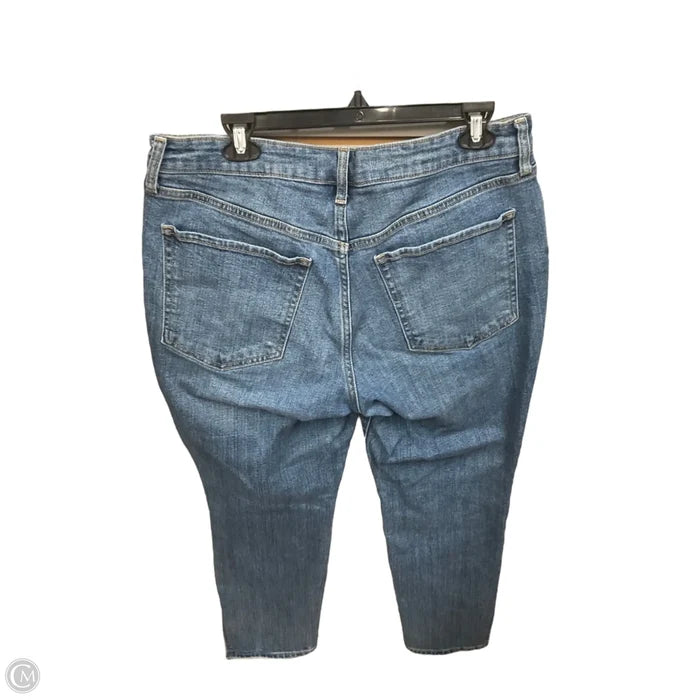 Jeans Straight By Old Navy In Blue Denim, Size: 14