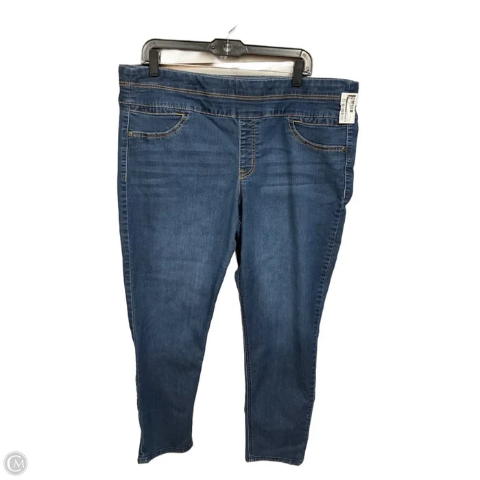 Jeans Straight By Relativity In Blue Denim, Size: 18